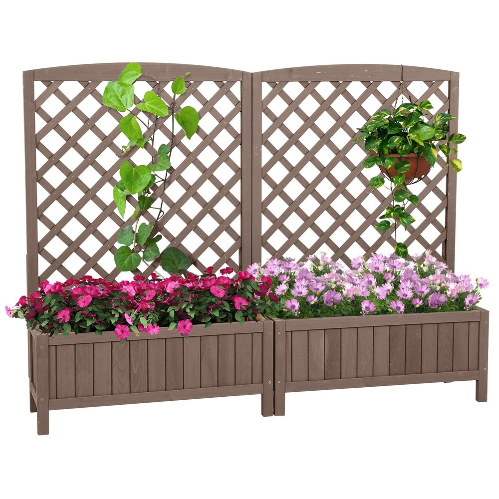 Raised Garden Bed - Jardinera con enrejado, maceta elevada para