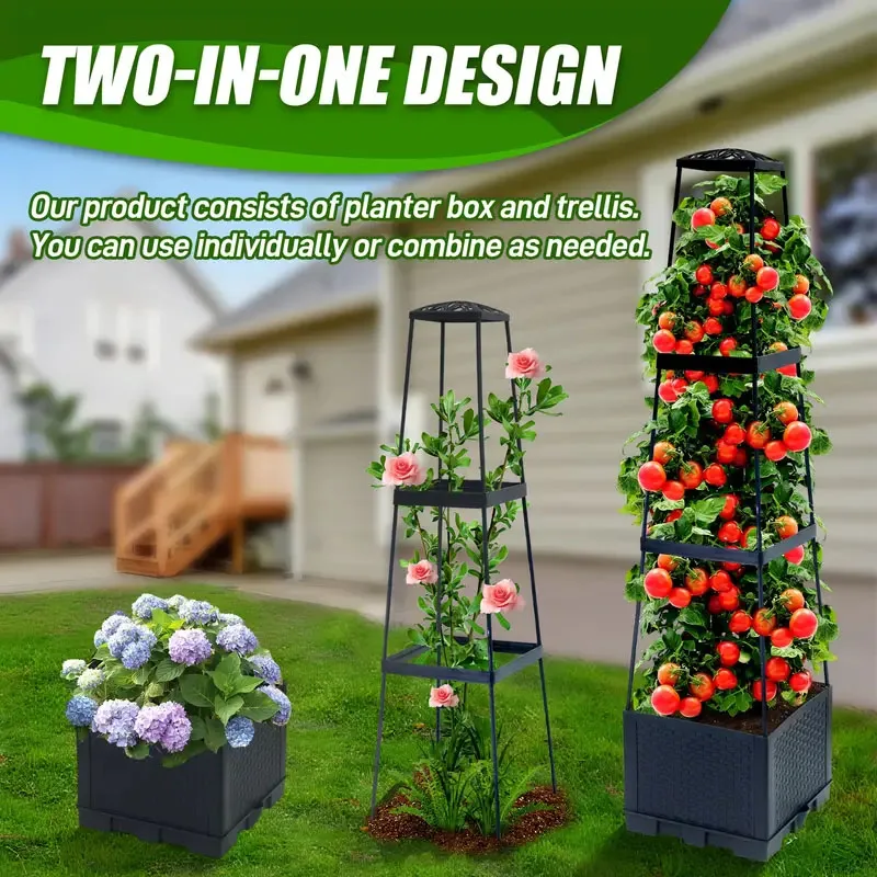 Indoor Herb Garden - Torre de tomates con maceta de