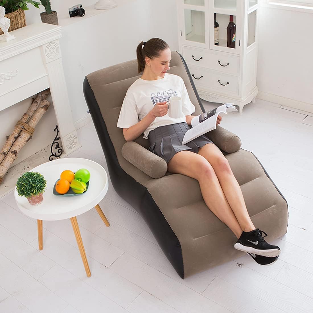 Raised Garden Bed - Sofá perezoso plegable, sillón inflable con