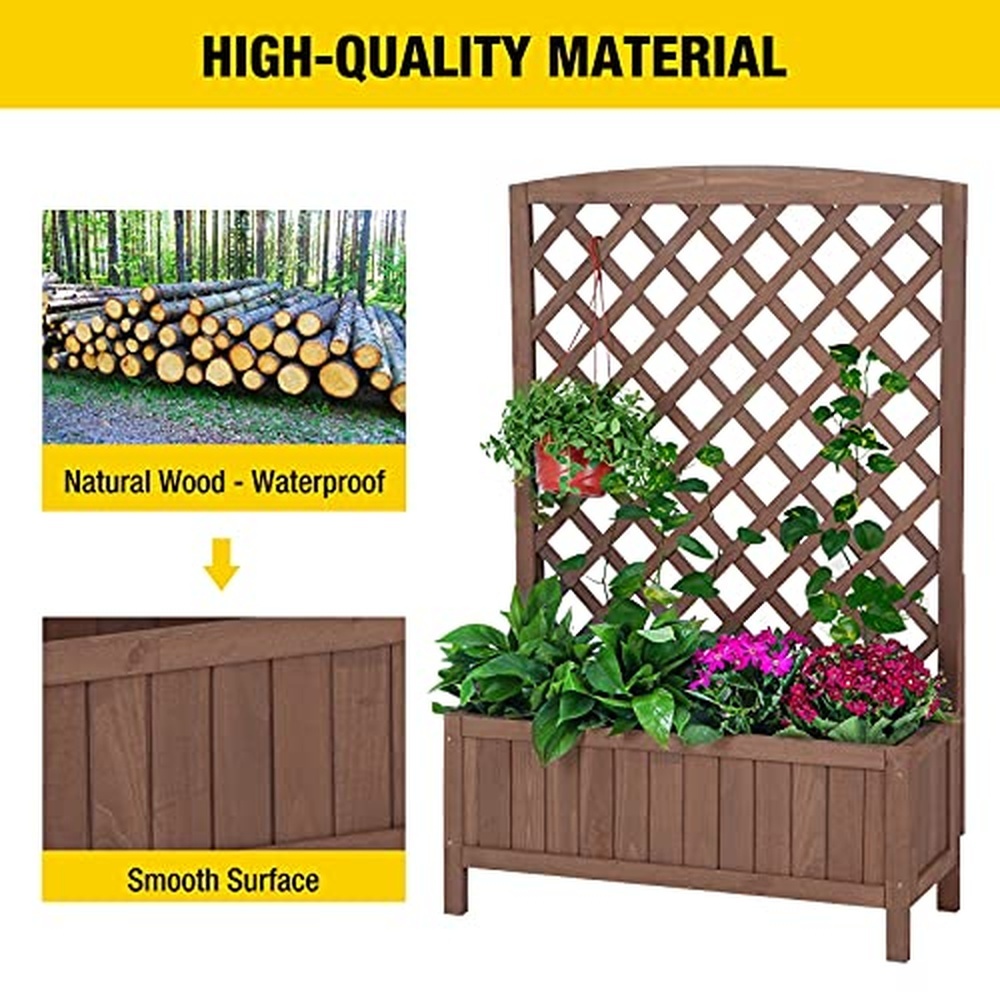 Jardinera con enrejado, maceta - Raised Garden Bed reseña y precio