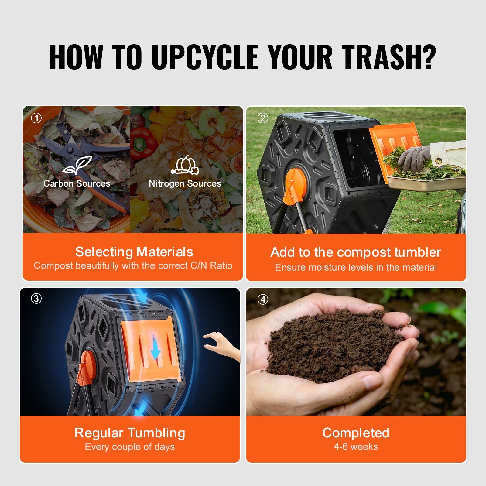 Contenedor de compost, modelo  - Compost Bin reseña y precio