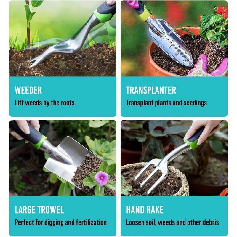 Juego de 9 Herramientas de Jar - Trowel Garden Tools reseña y precio