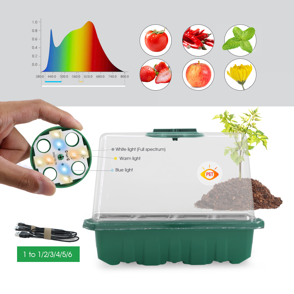 Macetas LED para vivero con lu - Grow Light Led reseña y precio
